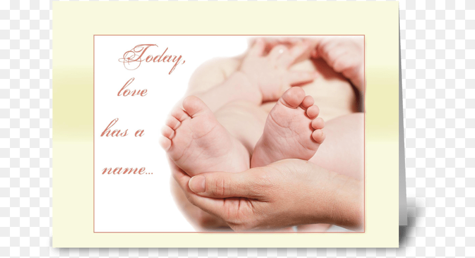 Baby Feet Congratulations New Baby Greeting Card Congratulations Religious New Baby Feet Card, Person, Body Part, Finger, Hand Png Image