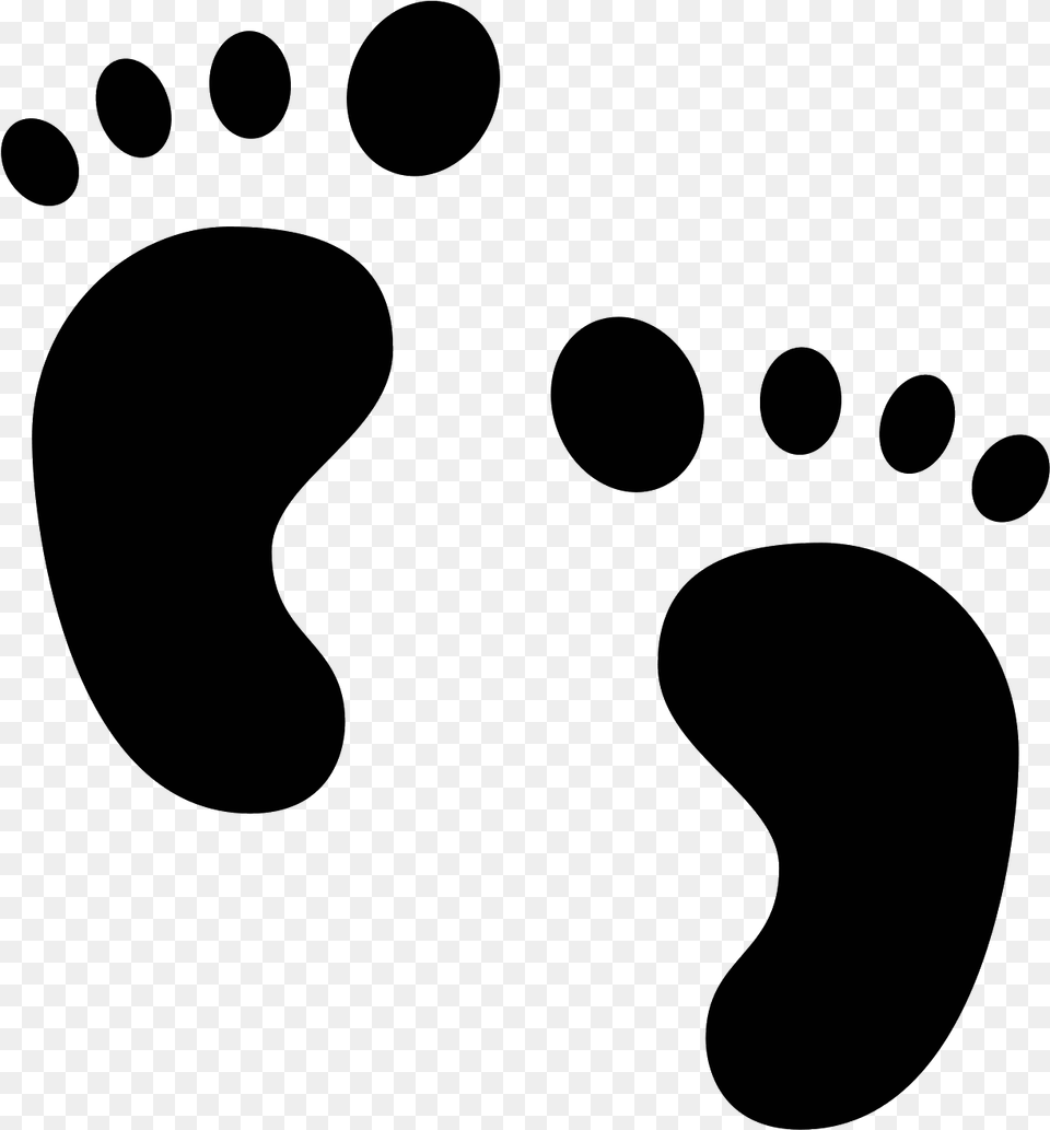 Baby Feet Icon Baby Feet Icon, Gray Free Png