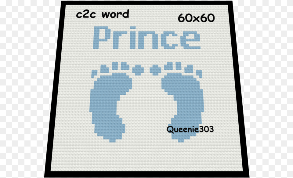 Baby Feet Prince C2c Cross Stitch, Footprint Png