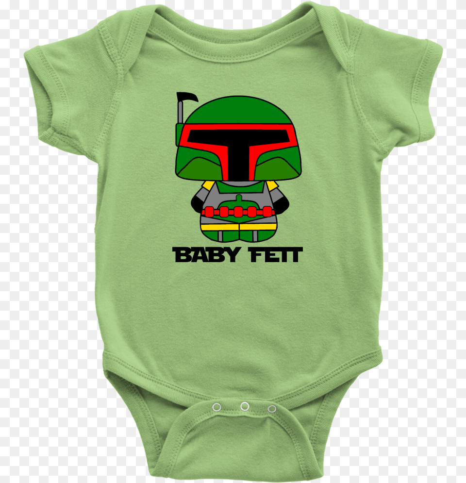 Baby Fett Funny Boba Star Wars Inspired Unisex Bodysuit Infant Bodysuit, Clothing, Shirt, T-shirt Png Image