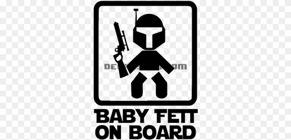 Baby Fett On Board Decal Little Jedi On Board Free Png