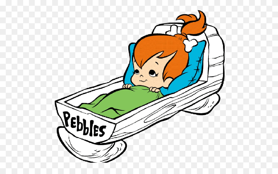 Baby Flintstones Baby Cartoon Characters Baby Clip Art Images Are, Furniture, Person, Bed Png