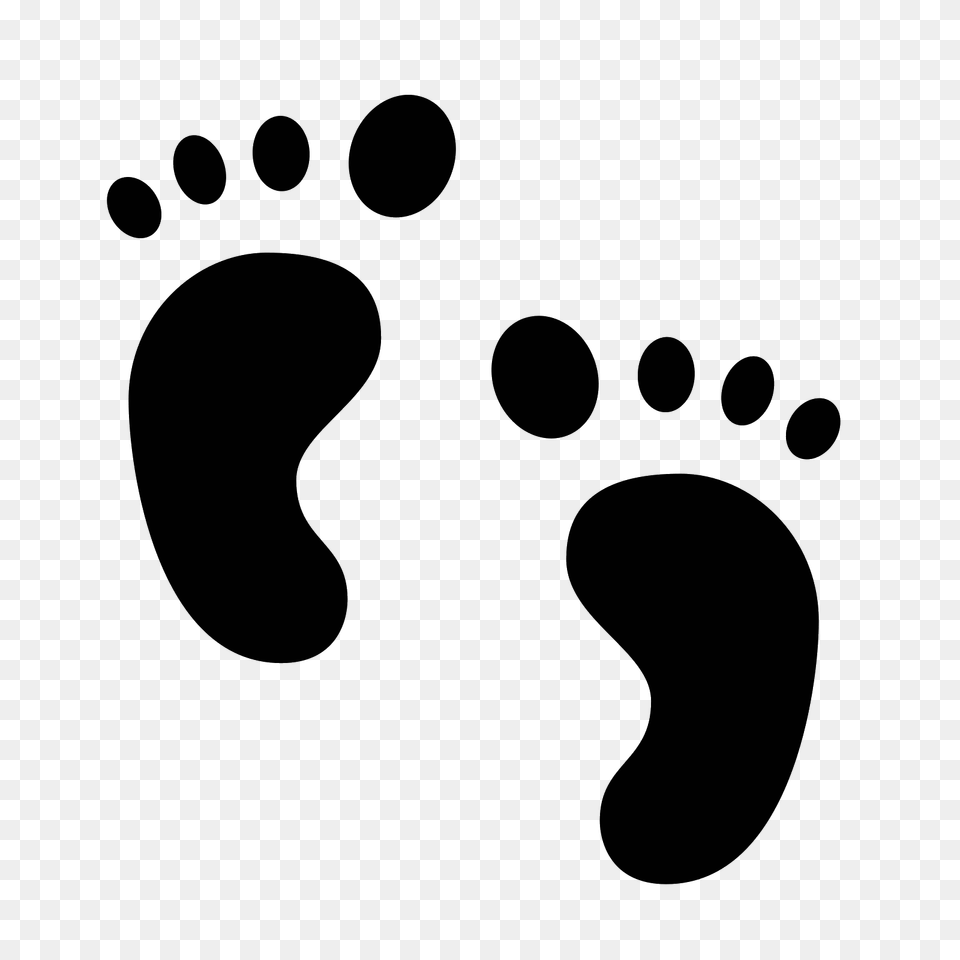 Baby Foot Graphic, Gray Free Png