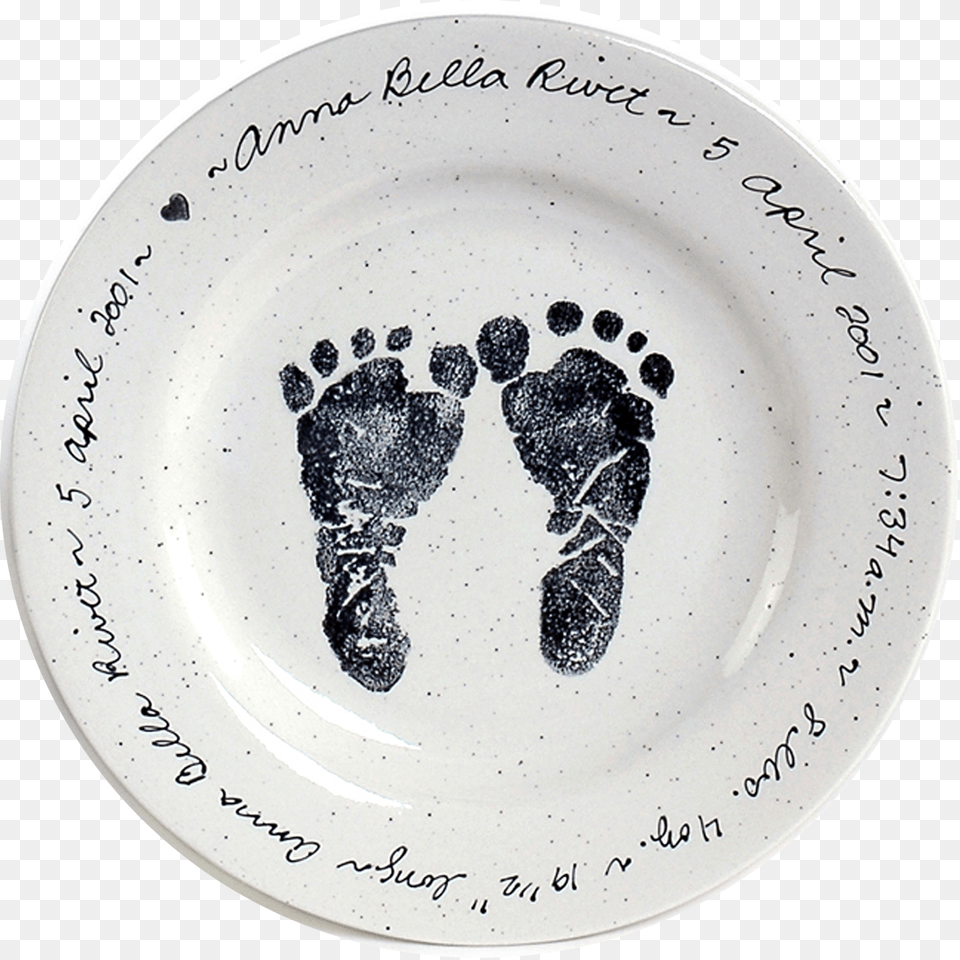 Baby Foot Print Plate, Food, Meal, Footprint, Art Free Png Download
