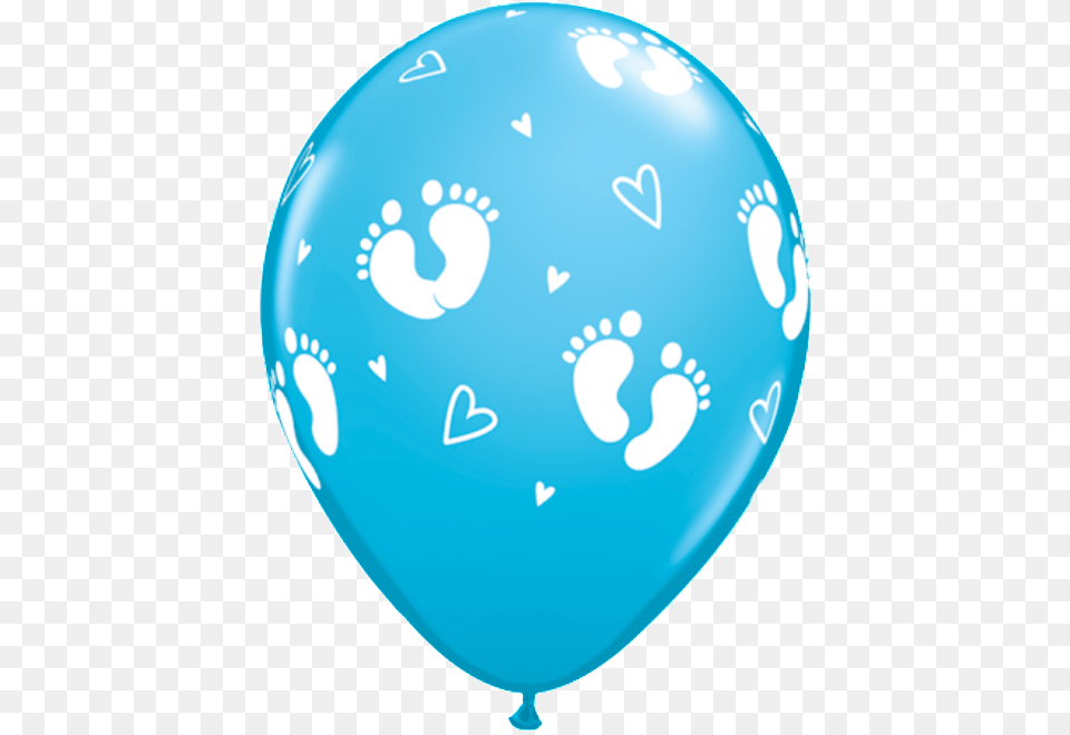 Baby Footprint Balloons Baby Blue Balloon Png Image