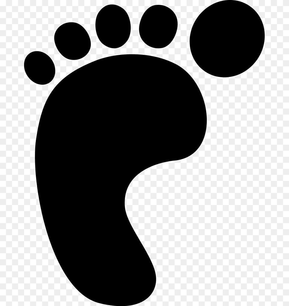 Baby Footprint Clipart Look, Gray Png Image