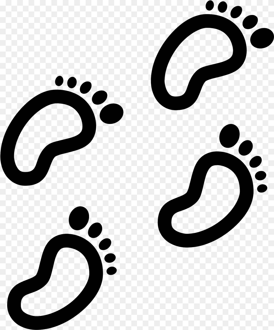 Baby Footprint Icon Clip Art, Gray Free Transparent Png