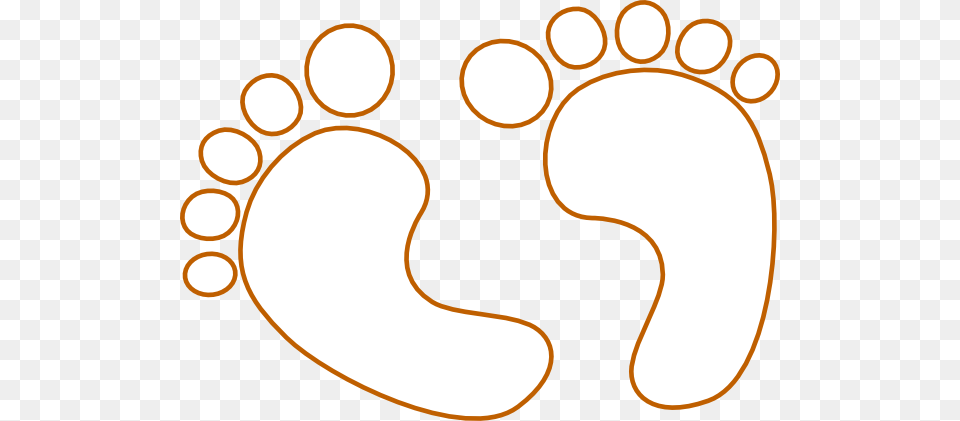 Baby Footprints Outline Clip Art, Footprint Free Transparent Png