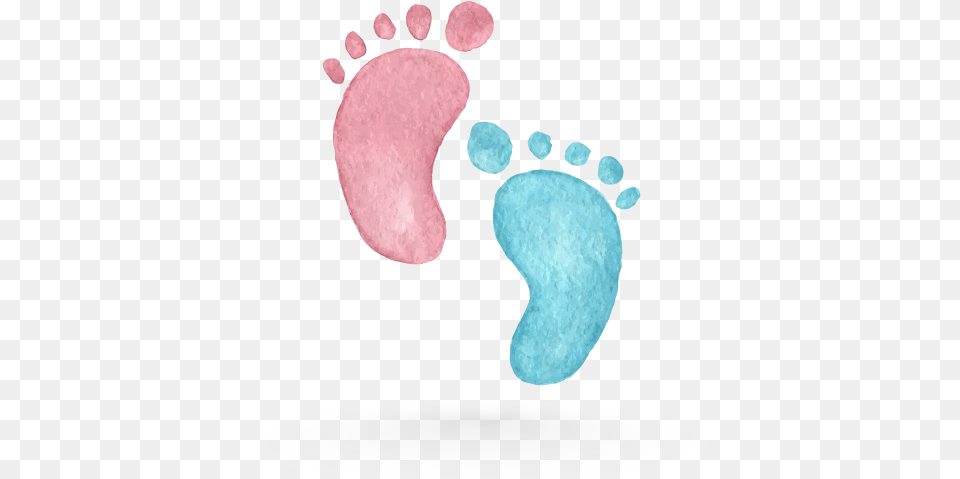 Baby Footprints Transparent Background Baby Feet Blue Watercolor, Footprint Free Png Download