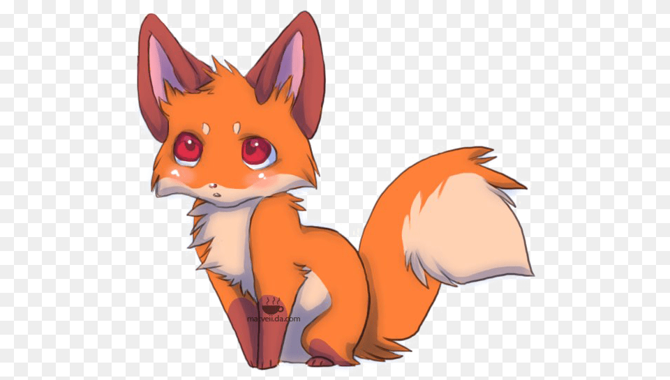 Baby Fox Cute Baby Fox Anime, Animal, Mammal, Wildlife, Person Free Png Download
