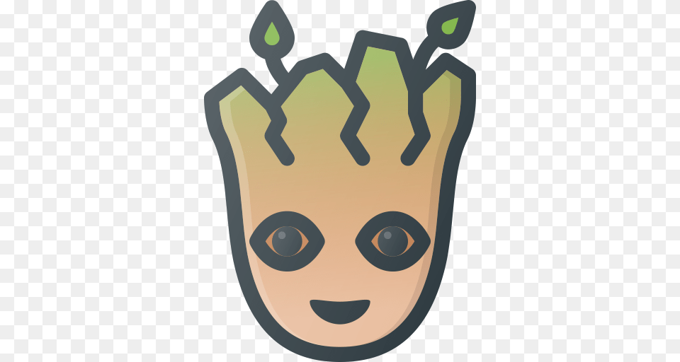 Baby Galaxy Groot Guardians Marvel Movie Of Icon, Clothing, Glove, Person Free Png Download