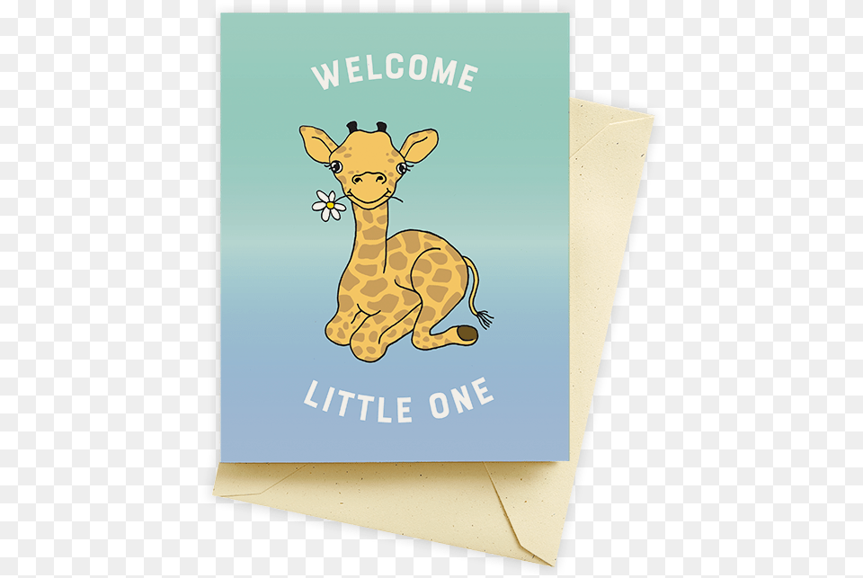 Baby Giraffe Card Animal, Advertisement, Poster, Antelope, Mammal Free Transparent Png