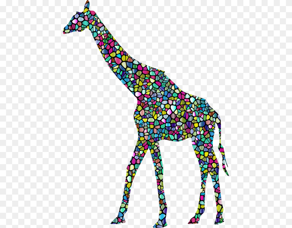 Baby Giraffes West African Giraffe Vertebrate Northern Transparent Background Giraffe, Art, Person, Mosaic, Tile Free Png Download