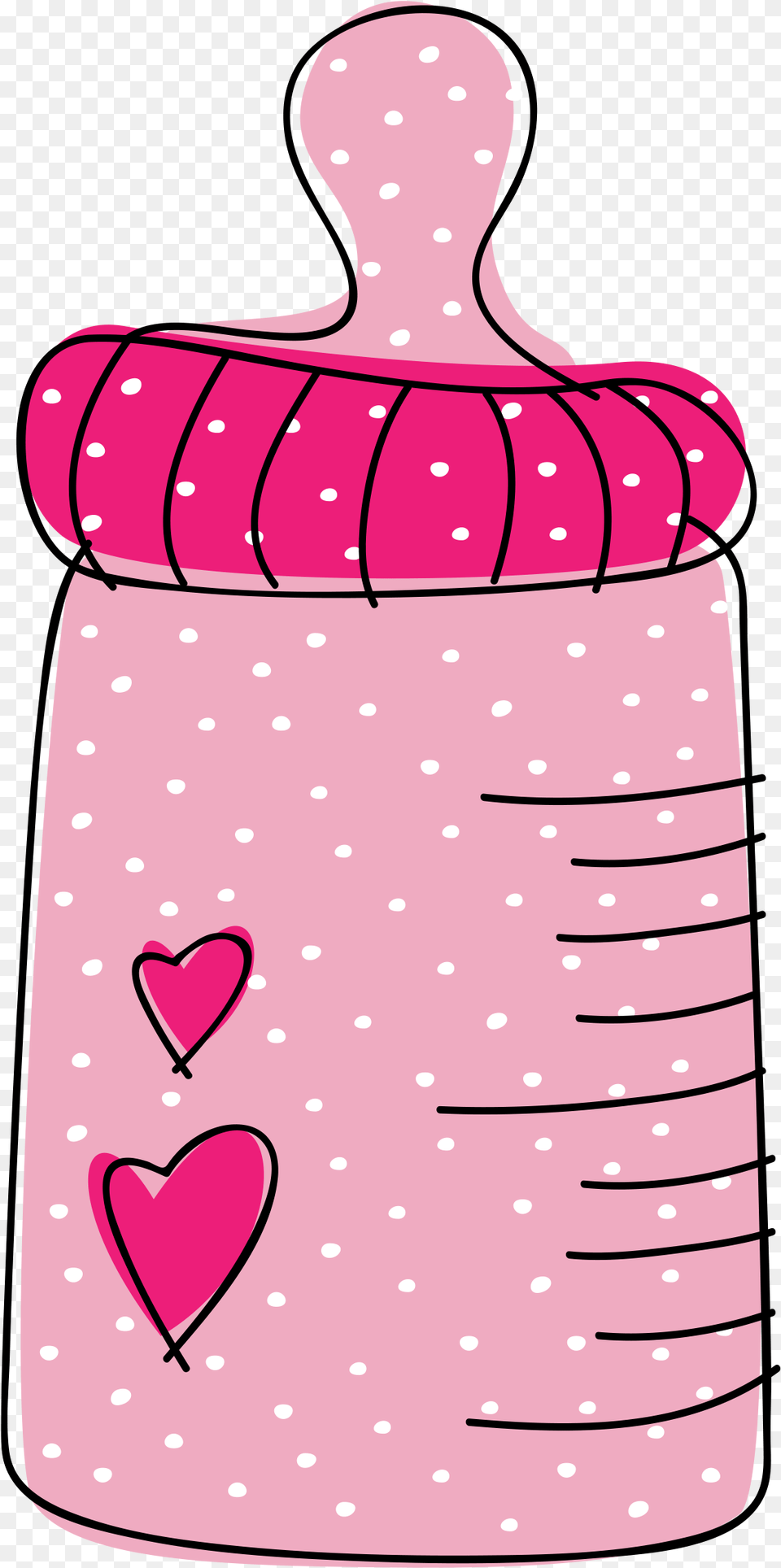 Baby Girl Clip Art Pink Pink Baby Bottle Clipart, Jar, Pottery, Pattern, Bag Free Png Download