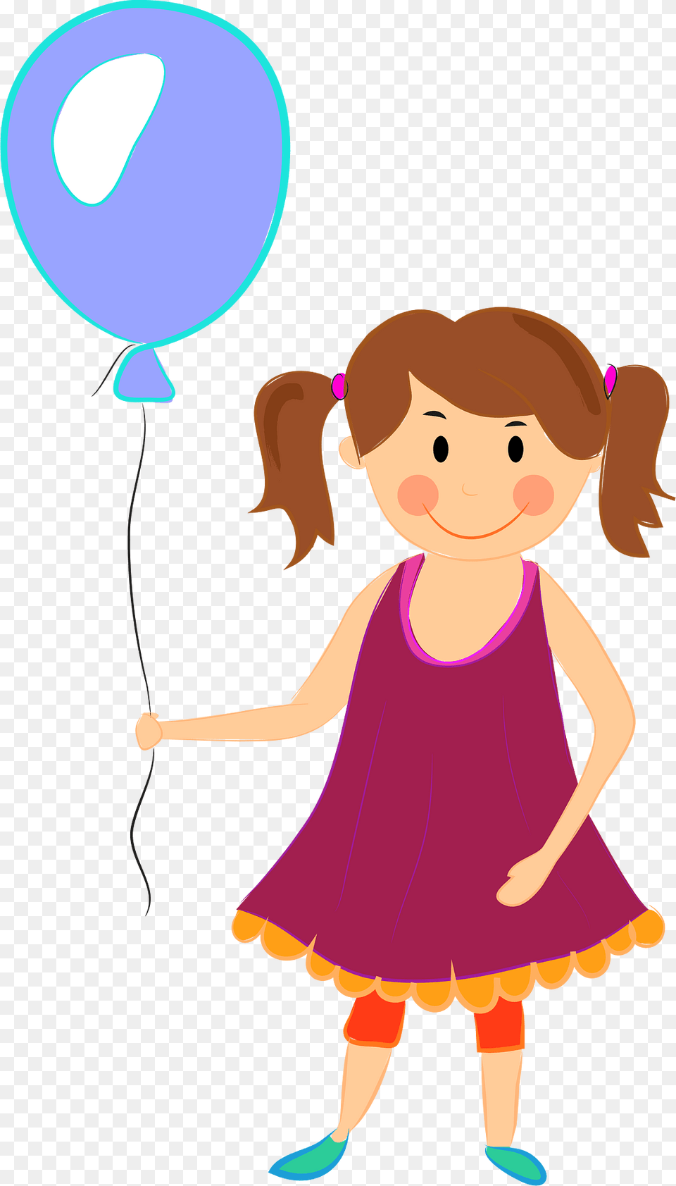 Baby Girl Clipart, Balloon, Child, Female, Person Free Transparent Png