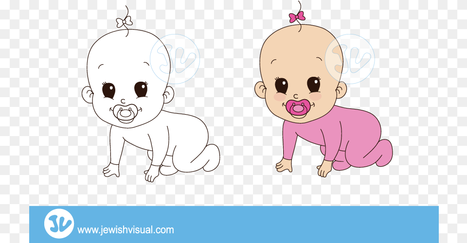 Baby Girl Clipart, Person, Face, Head, Crawling Png