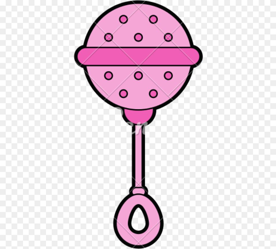Baby Girl Clipart Pink Baby Rattle Clipart, Toy, Disk Free Png Download