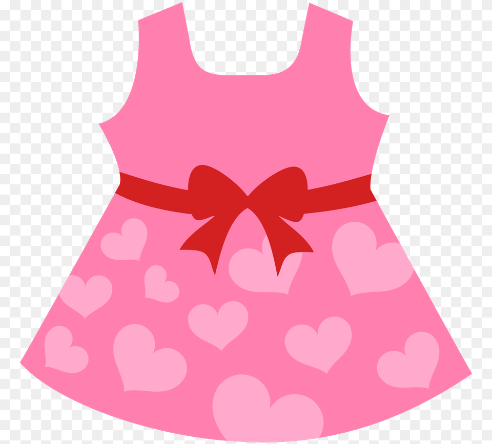 Baby Girl Clothesline Clipart 3 By Kyle Pink Baby Dress Clipart, Clothing, Pattern Free Transparent Png