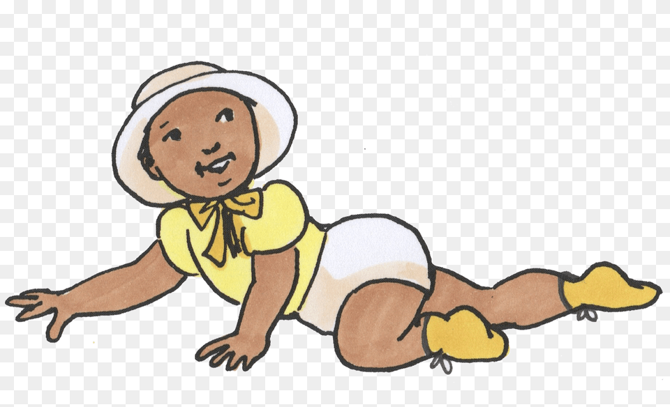 Baby Girl Crawling Clipart, Clothing, Face, Hat, Head Free Png