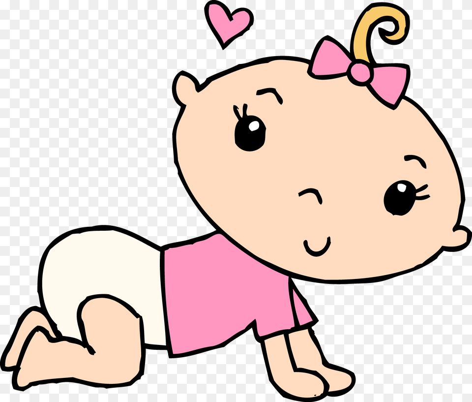 Baby Girl Crawling Clipart, Face, Head, Person Free Png Download