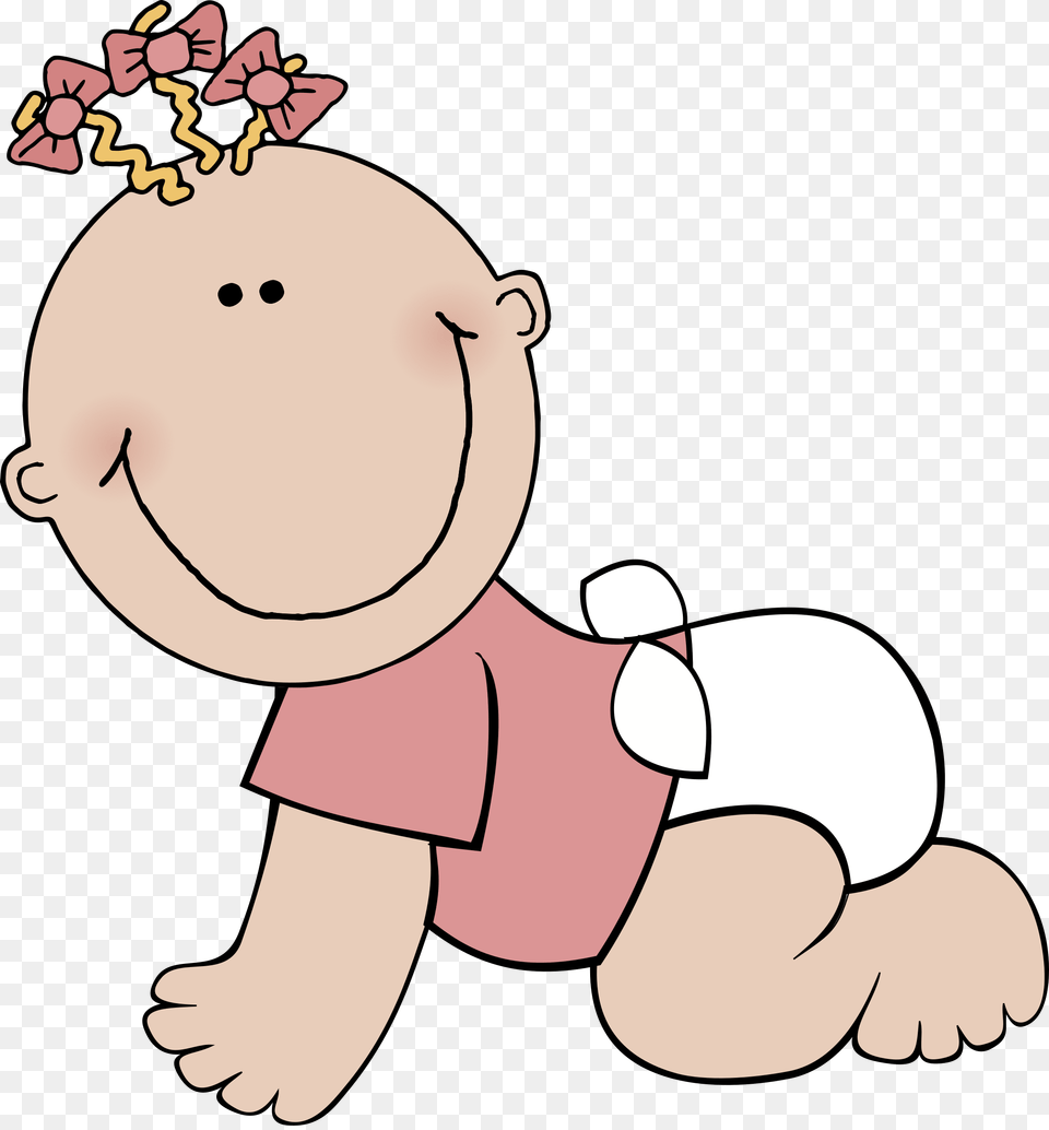 Baby Girl Crawling Icons, Person, Face, Head, Cartoon Png