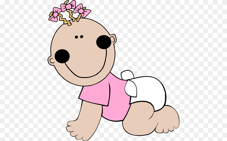 Baby Girl Crawling With Pink Shirt Large Size, Nature, Outdoors, Snow, Snowman Png