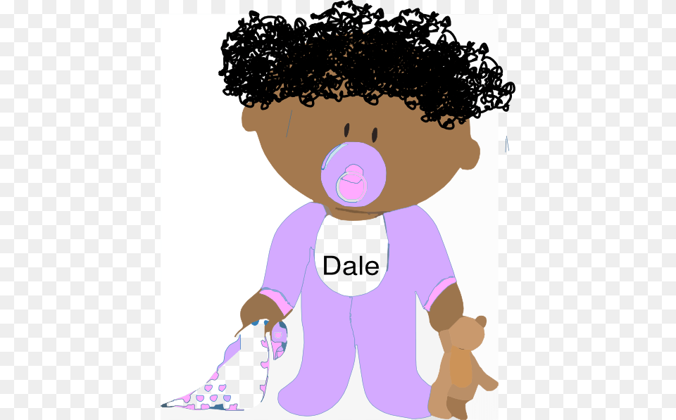 Baby Girl Dale Baby With Curly Hair Clipart, Person, Face, Head, Purple Free Transparent Png