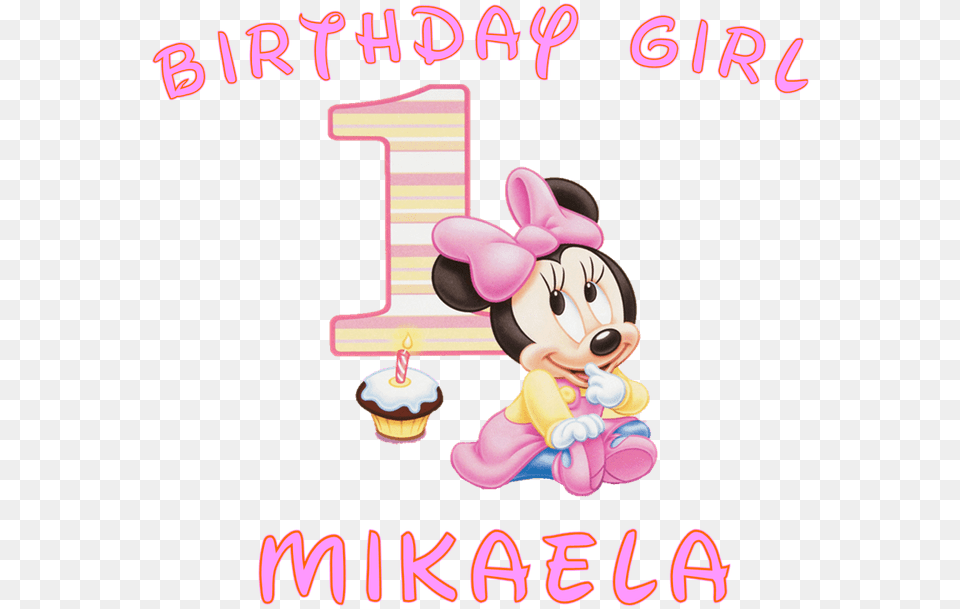 Baby Girl First Birthday Clipart All About Clipart Minnie Mouse 1st Birthday, Person, People, Toy, Birthday Cake Free Png Download