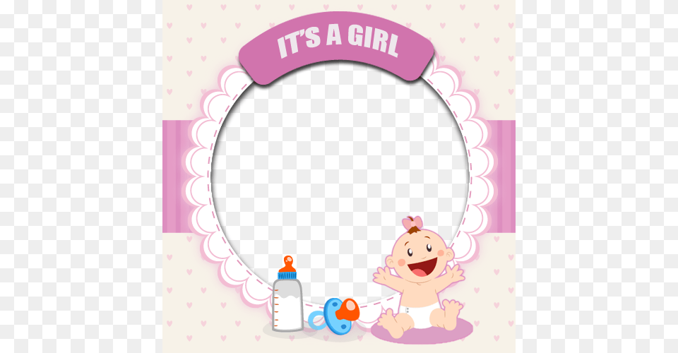 Baby Girl Frame Vector Black And White Download Its A Girl Frame Free Png