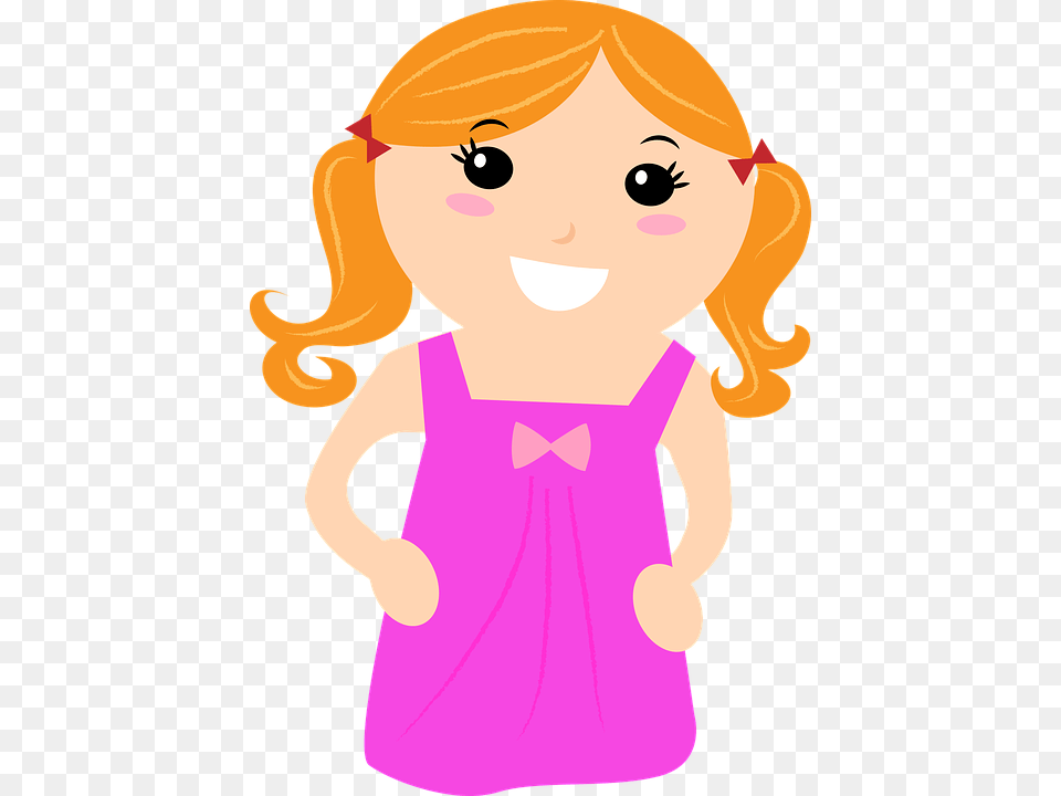 Baby Girl Girl Children Child Preschool School Baby Girl Child Clipart, Person, Toy, Cartoon, Doll Free Png Download