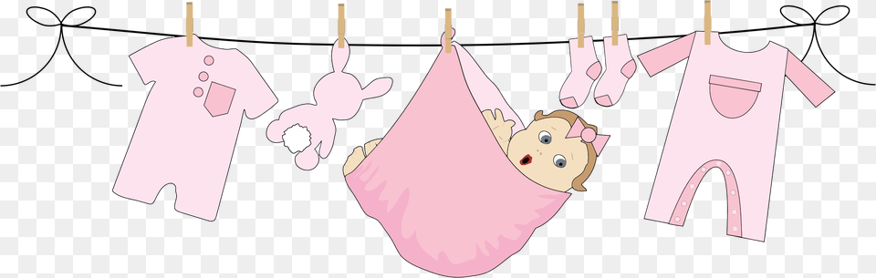 Baby Girl Hanging On Clothesline Clip Arts Baby Girl Clothes Line, Animal, Bear, Mammal, Wildlife Free Png