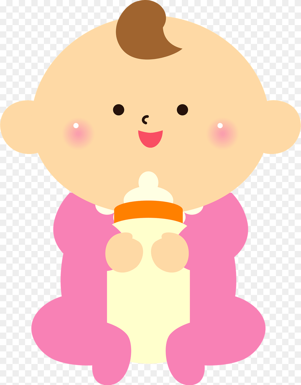 Baby Girl Holding A Bottle Clipart, Nature, Outdoors, Snow, Snowman Free Png