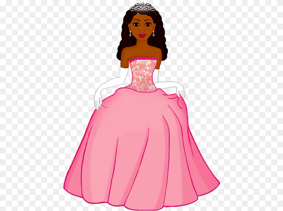 Baby Girl Images Clip Art African American Princess Clipart, Clothing, Gown, Dress, Formal Wear Png