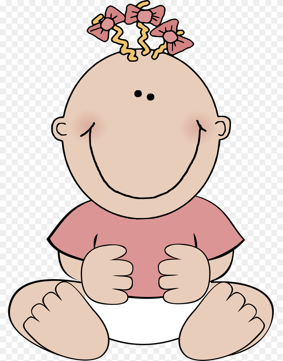 Baby Girl Sitting Clipart, Person, Face, Head, Toy Png Image