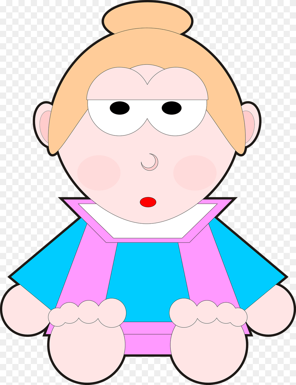 Baby Girl With Pony Tail Clipart, Face, Head, Person, Nature Free Transparent Png