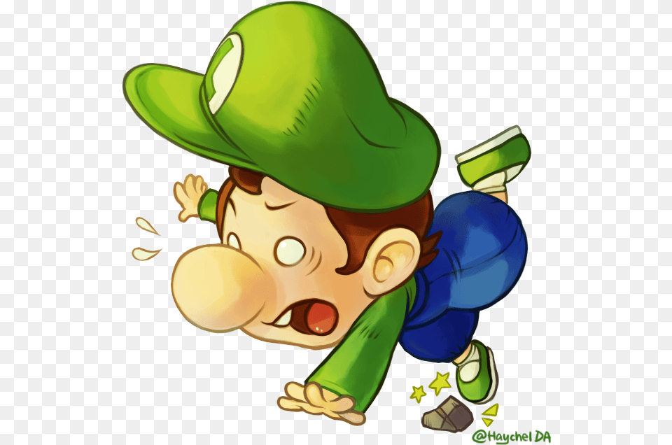 Baby Green Mario Baby Luigi Fan Art, Face, Head, Person, Clothing Png Image