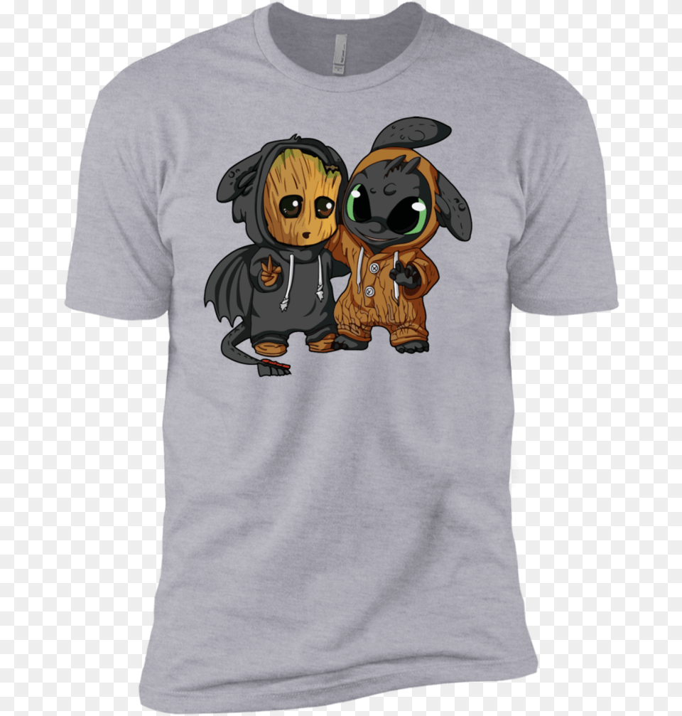 Baby Groot And Toothless Shirt Groot And Toothless Jacket, Clothing, T-shirt, Person, Adult Png