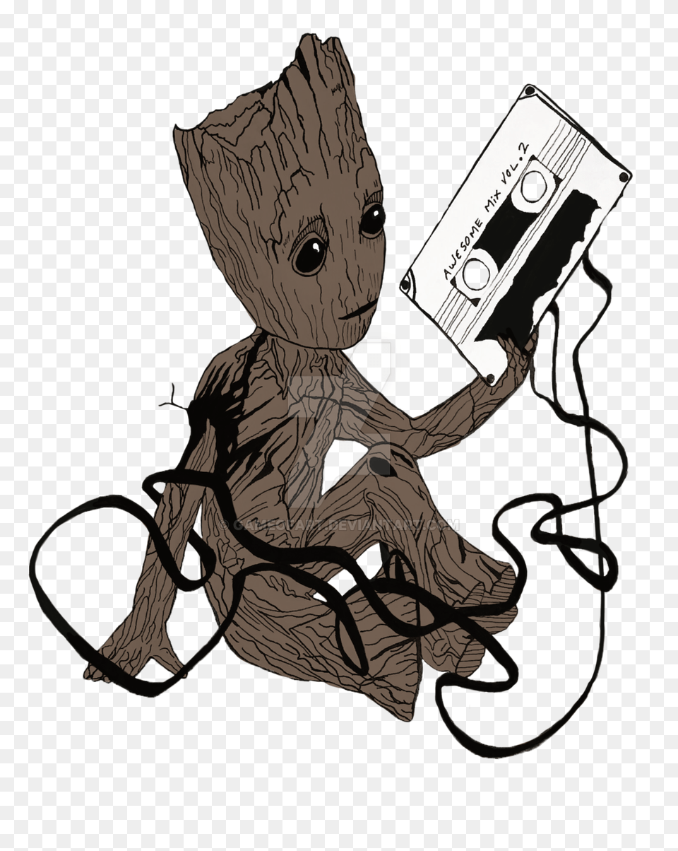 Baby Groot Digital, Cassette Free Transparent Png