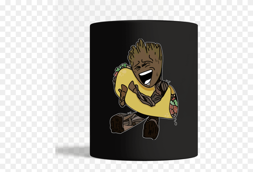 Baby Groot Hug Tacos Mug Cartoon, Sticker, Person, Lamp, Food Free Png Download