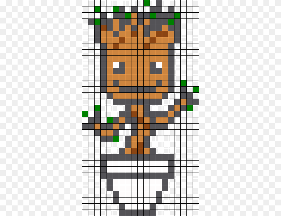 Baby Groot Perler Bead Pattern Bead Sprite Baby Groot Pixel Art, Game, Chess Png Image