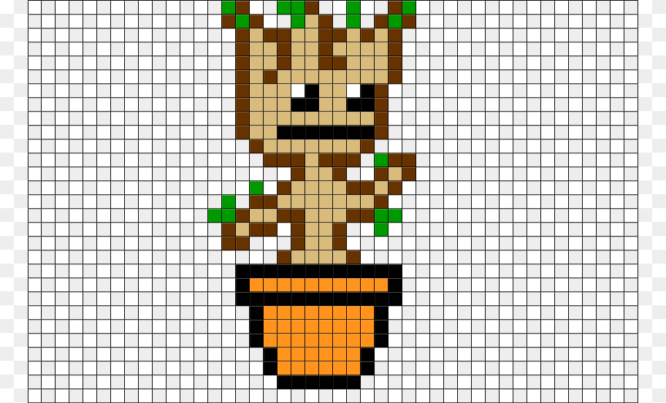 Baby Groot Pixel Art Free Png