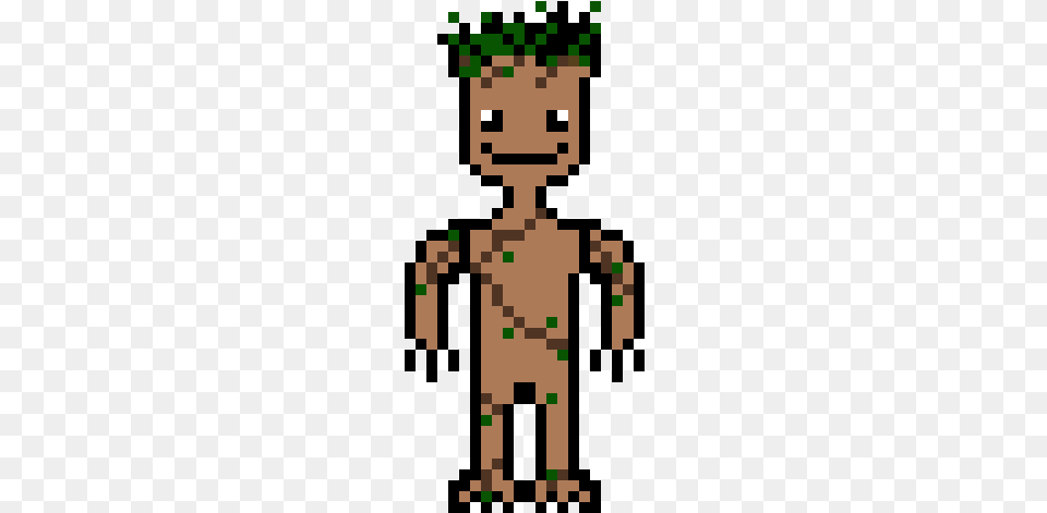 Baby Groot Pixel Art Free Transparent Png