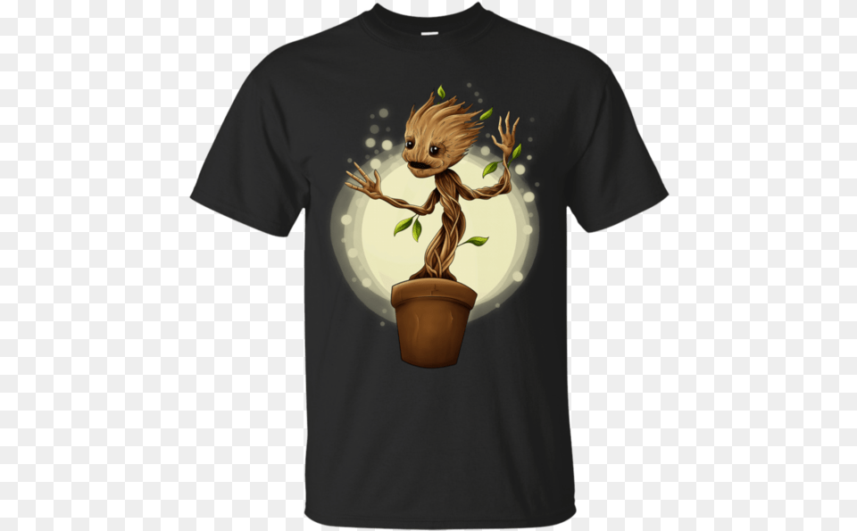 Baby Groot Vector Capital Of America T Shirt, Clothing, T-shirt, Plant, Potted Plant Png Image