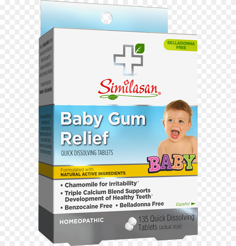 Baby Gum Relief Homeopathic Quick Dissolving Tablets Child, Advertisement, Person, Poster, Face Free Transparent Png