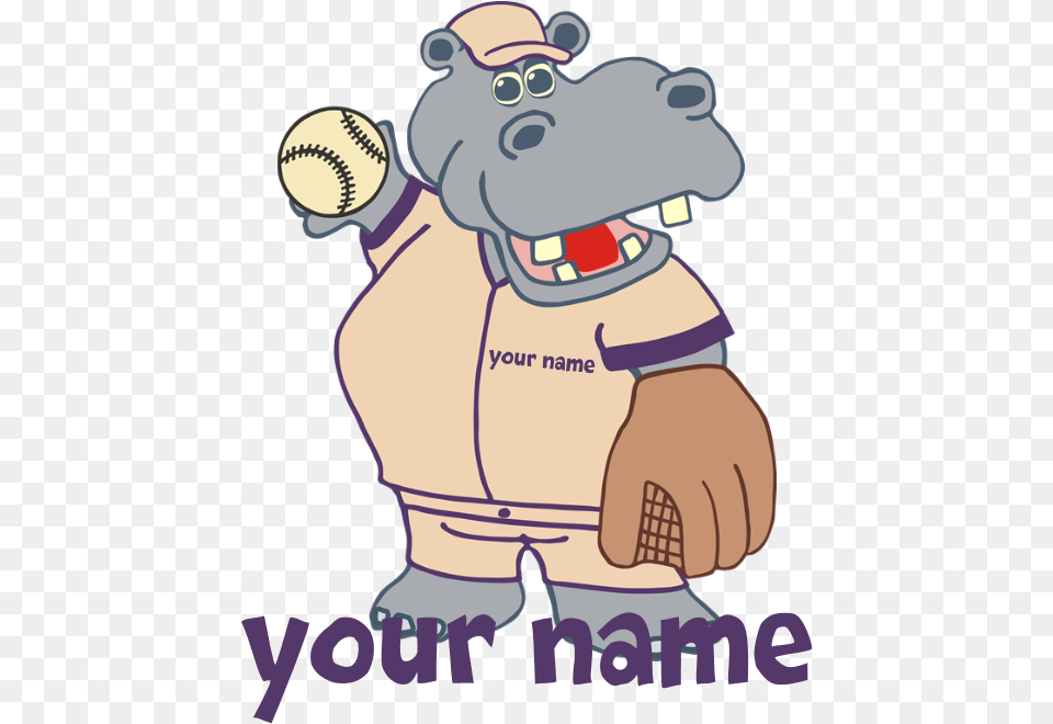 Baby Hippo Baseball, Ball, Baseball (ball), Sport, People Free Png