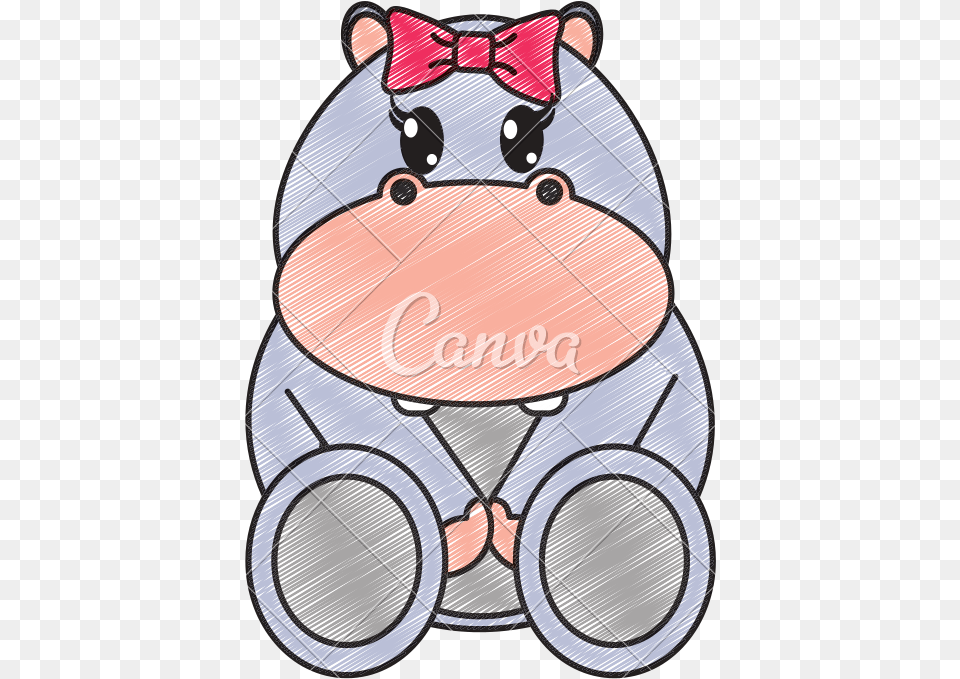 Baby Hippo Female Cute Hippo Cartoon, Accessories, Formal Wear, Tie Png