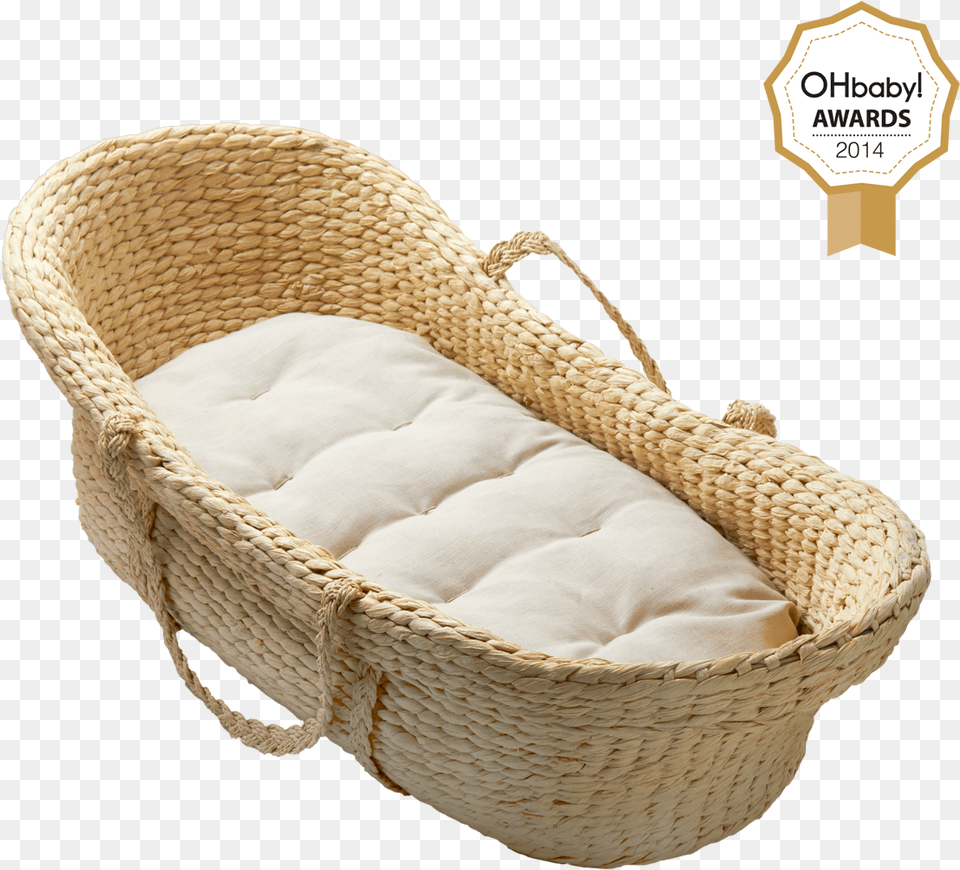 Baby In A Basket Clipart Baby Cot, Furniture, Bed, Cradle, Crib Png Image