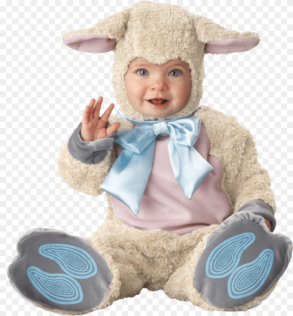 Baby In High Resolution Baby Lamb Costume, Clothing, Hat, Person, Portrait Png