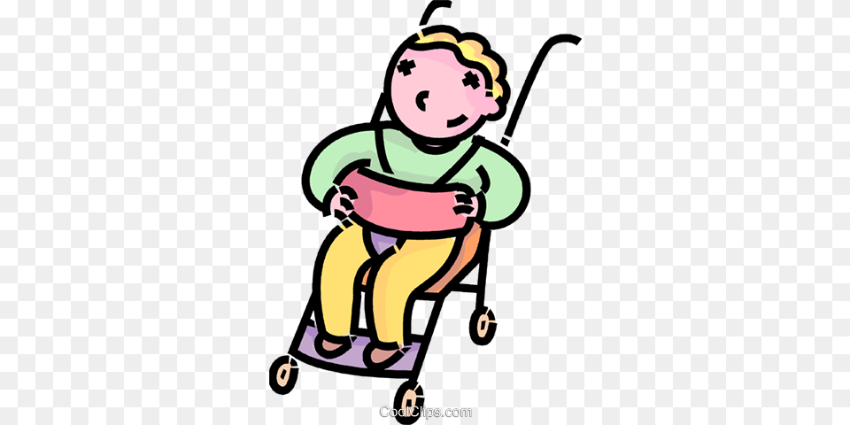 Baby In The Stroller Royalty Vector Clip Art Illustration, Device, Grass, Lawn, Lawn Mower Free Transparent Png