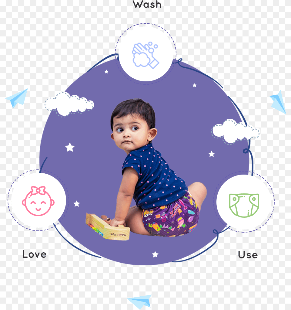 Baby Indian Girl Wearing Pampers, Photography, Portrait, Person, Head Free Transparent Png